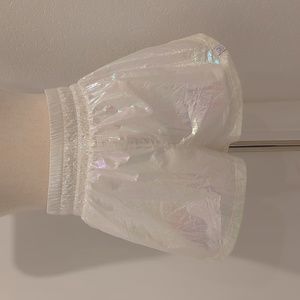 NWT EleVen by Venus Williams Glow Up Shorts Small Iridescent White